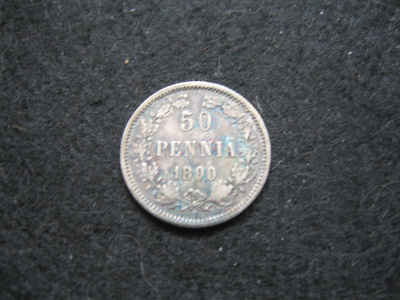 50 penniä 1890 - hopeaa