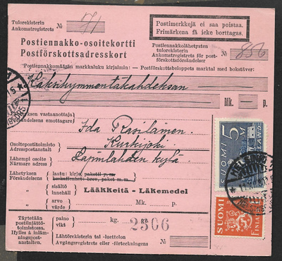 Postiennak. - ks 1930 (LAPE 150,155) Hki 11.12.1930