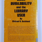 Michael K. Buckland : Book availability and the library user - pikkukuva 2