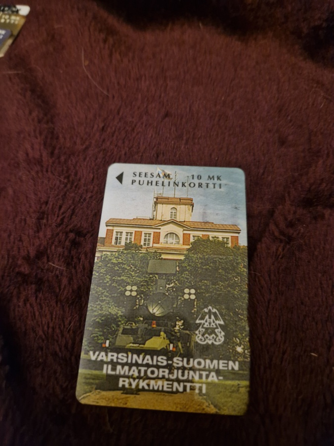 Puhelinkortti Varsinais-Suomen Ilmatorjuntarykmentti
