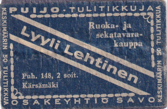 Kärsämäki, Lyyli Lehtinen, Puijo.   s61