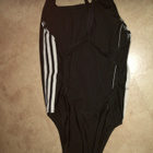 Adidas- Kokouimapuku musta 3 viivaa, (S) 158 cm - pikkukuva 2