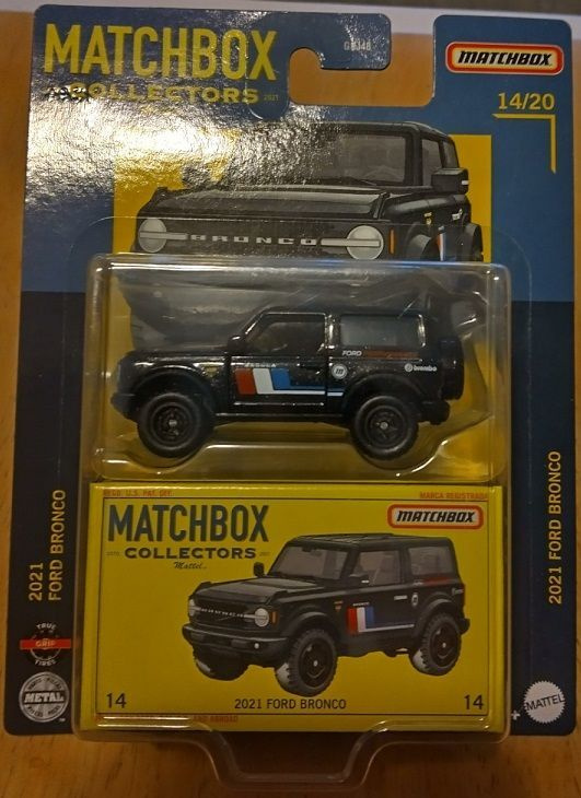 Ford Bronco 4x4 Wagon 3 door Black 2021 MB Collectors 1:64