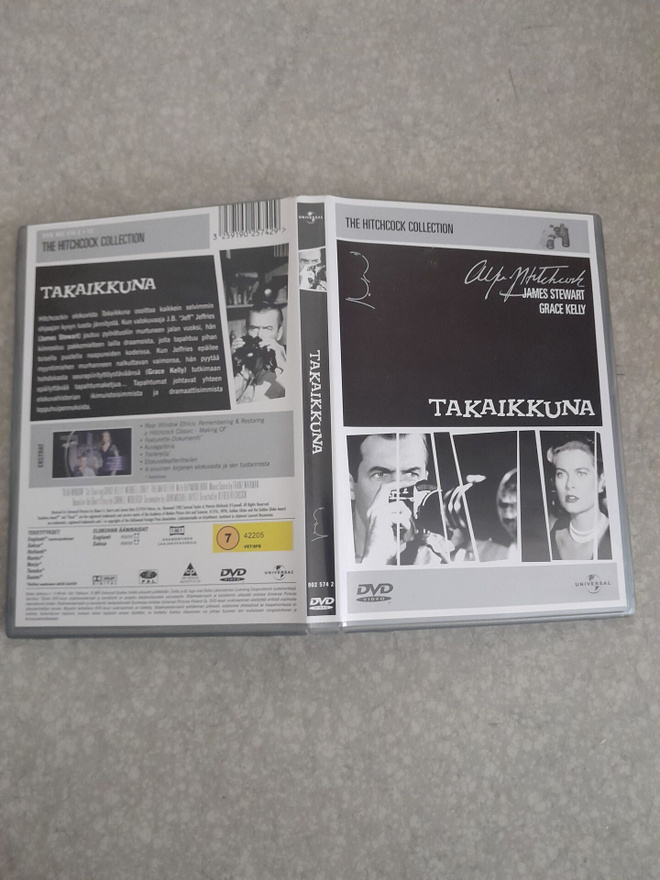 Takaikkuna dvd,james stewart,alfred hitchcock