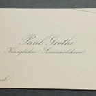 Paul Grothe , Königlicher Seminarlehrer , käyntikortti - pikkukuva 1