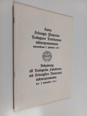Kutsu Helsingin yliopiston teologisen tiedekunnan tohtori...