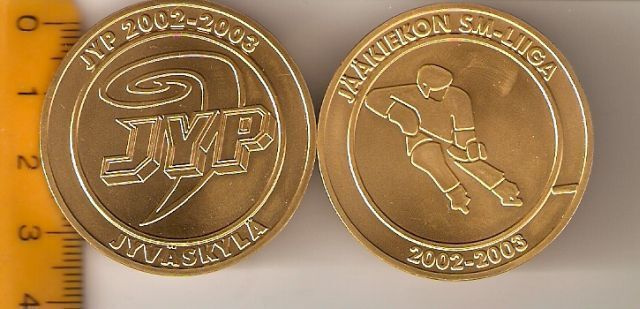 JYP Kullan Värinen SM-Liiga Keräilymitali 2002-2003