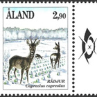 Åland 1991 Nisäkkäitä 2,90 mk välilöpari logo ** LaPe 046 - pikkukuva 1