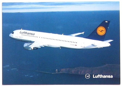 Lufthansa lentokone Postikortti