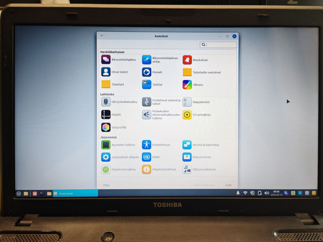 Toshiba Satellite C660, LinuxMint XFCE