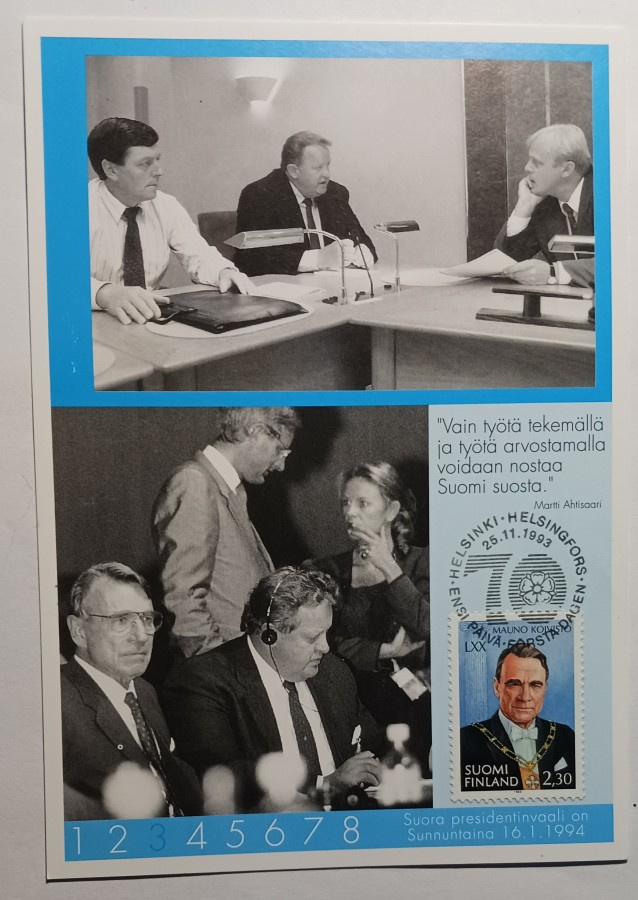 Ahtisaari - presidentinvaalipk, maksipk Koivisto 70 v, EP