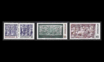 Ruotsi 717-20 ** Gotlannin kivenveistotaidetta (1971)