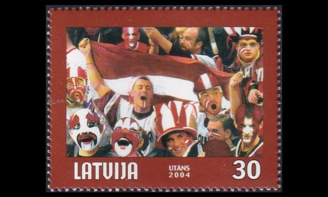 Latvia 610 ** Jääkiekon MM-kilpailut (2004)