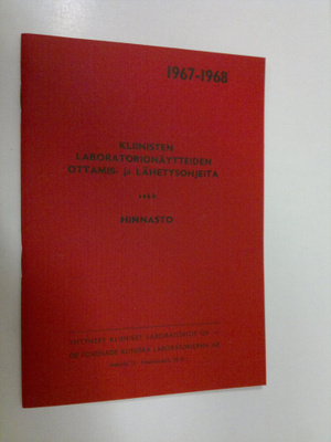 Kliinisten laboratorionäytteiden ottamis- ja lähetysohjei...