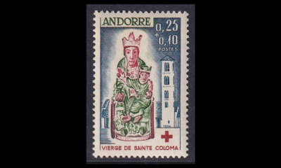 Andorra Fr 190 ** Punainen Risti (1964)