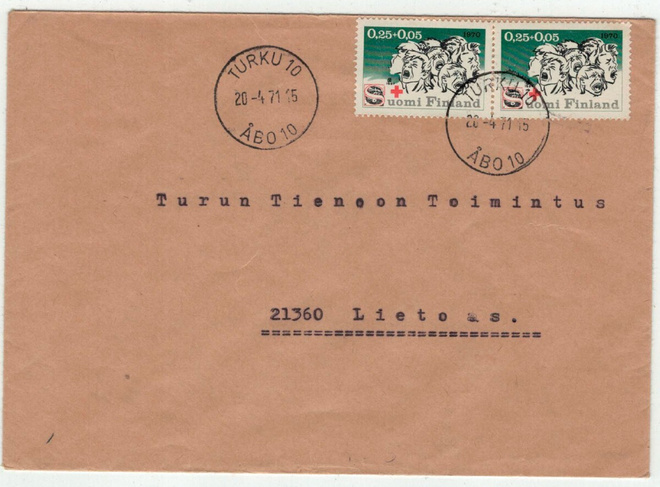 1970 PR 25p pari kirje