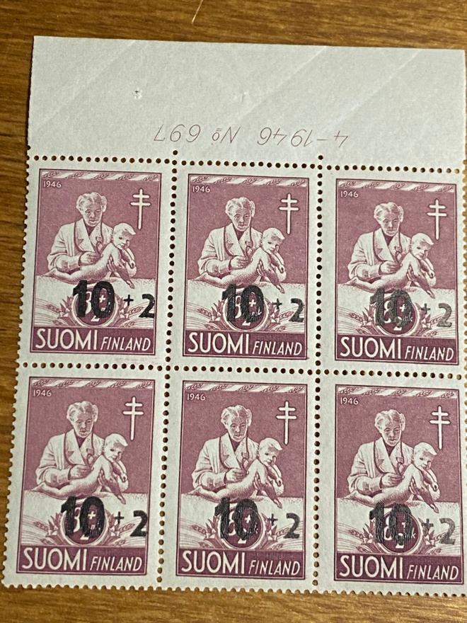 TUB 1947 10MK+2MK NUMERO KUUSILO**