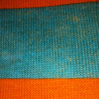 Oranssi vihreä neulos collegekangas 205x140cm - pikkukuva 3