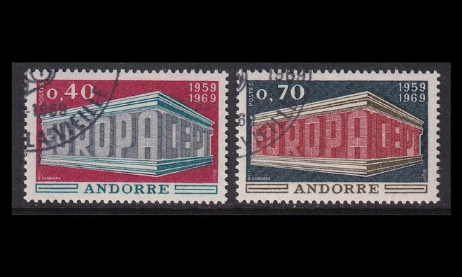 Andorra Fr 214-5 o Europa (1969)