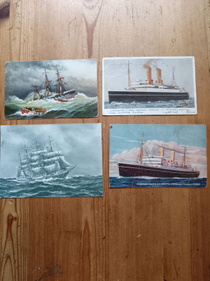 mm. 2 kpl Canadian Pasific Liners laivakortteja 1920-luvulta