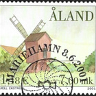 Åland 2001 Tuulimyllyt 7,00 mk EP alareuna LOISTO LaPe 193 - pikkukuva 1