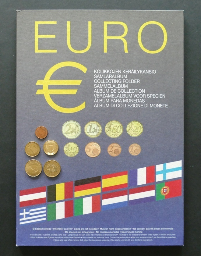 EUROkolikkojen keräilykansio ja 50 kpl kolikkoita