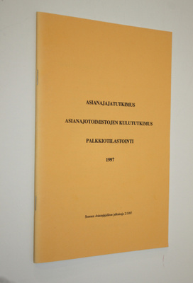 Eija Ahola : Asianajajatutkimus 1997 : Asianajotoimistoje...