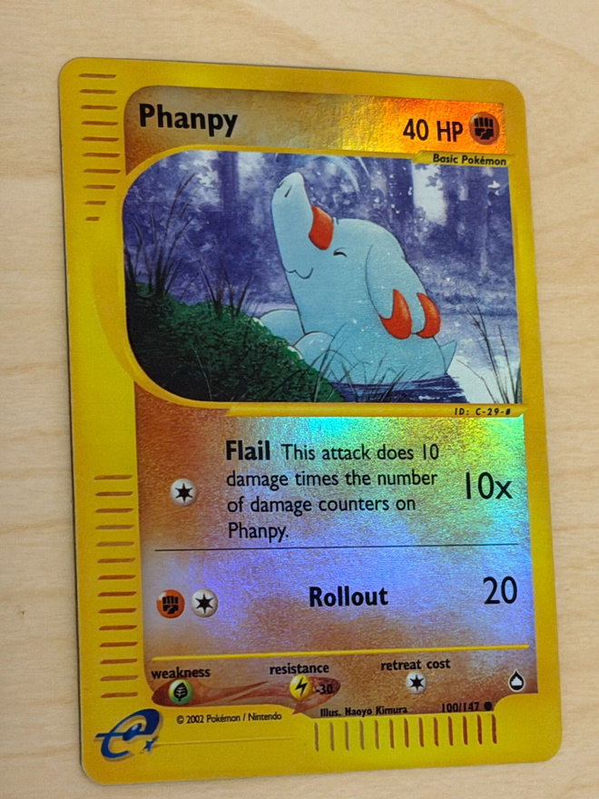 Pokémon Phanpy 100/147 Reverse Holo – Aquapolis e-Reader