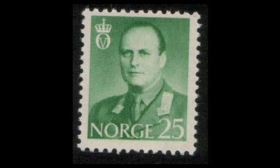 Norja 418 ** Olav V 25 öre (1958)
