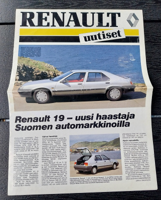 RENAULT uutiset 1989 mm. Renault 19