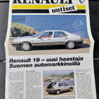 RENAULT uutiset 1989 mm. Renault 19 - pikkukuva 1