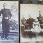 nejä vintage pahvivalokuvaa - 1800/1900 luku sotilasaihe - pikkukuva 1