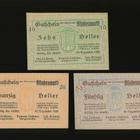 Itävalta Notgeld 10, 20, 50 Heller, Blindenmarkt 1920 - pikkukuva 1