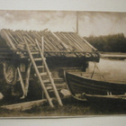 Uusikaarlepyy, Grundö, kala-aitta ja veneet, mv pk, p. 1934 - pikkukuva 1