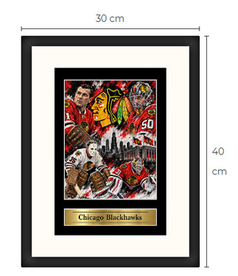 Uusi Chicago Blakhawks NHL art print Limited Edition