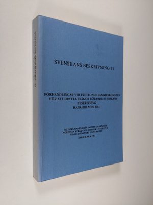 Förhandlingar vid trettonde sammankomsten för att dryfta ...