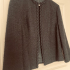 Chanel-tyylinen musta villajakku 36/38, aito vintage - pikkukuva 2