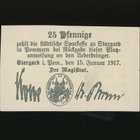 Saksa Notgeld 25 Pfennig, Stargard 15.7.1917 - pikkukuva 2