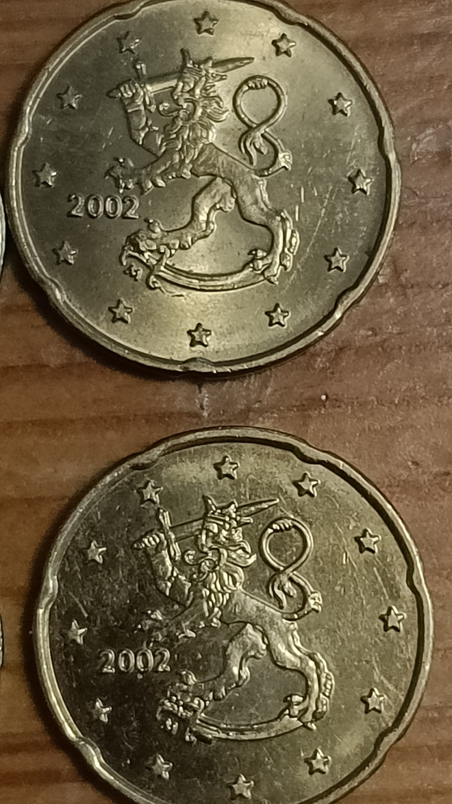 Suomi 6x20c pieniä valu vikoja