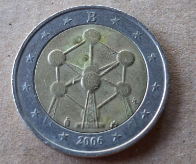 Belgia 2 euro 2006 Atomium erikoiseuro juhlaraha