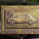 Vanha Skoda merkki. Ronssivärinen. Mitat 30*20 mm. - pikkukuva 3