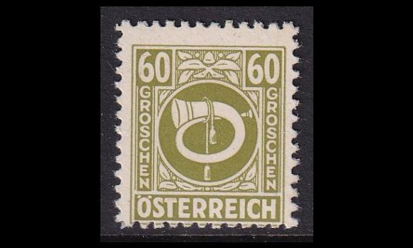 Itävalta 734 ** Käyttösarja Postitorvi 60 g (1945)