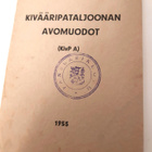 Ohjekirja Kivääripataljoonan avomuodot 1955 - pikkukuva 1