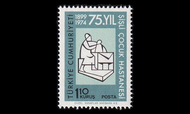 Turkki 2322 ** Istanbulin ?i?lin lastensairaalan 75v (1974