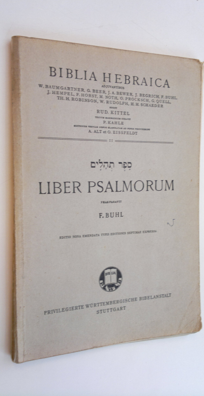 F. Buhl : Liber Psalmorum
