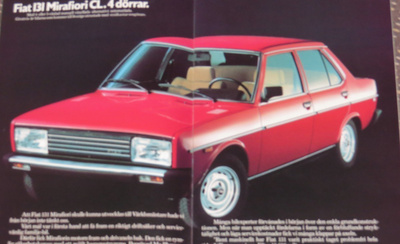 1978 Fiat 131 Mirafiori esite - 20 sivua - KUIN UUSI