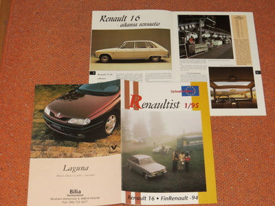 Renaultist 1 / 95 kerholehti esite - KUIN UUSI