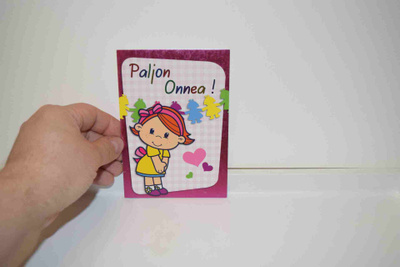  Postikortti (K)  tyttö paljon onnea