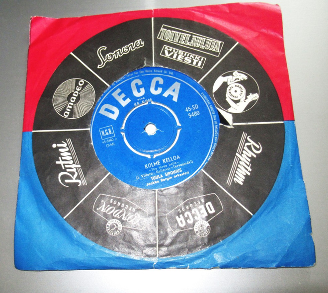 Tuula Siponius: Kolme kelloa 45-SD5480 7" single v. 1959