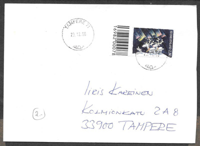 Postilähetys - Joulu 1996 (LAPE 1361) Tampere 23.12.1996